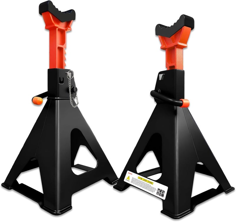 USYATO Upgraded 6 Ton Jack Stands (13,200 LBs) with 2 Crossbars&Double Locking - Heavy Duty Adjustable Car Jack Stand for Trucks, SUV, Car, UTV/ATV Garage Lifting Tool, 15.35"-22.05" Height, 1 Pair - Image 1
